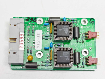 Guzik 501 Head PCB Assembly 301303 – top side showing dual ICs, gray connector block, and component layout