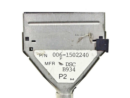 NCR 3005408 cable connector close-up showing P/N 006-1502240 MFR DSC B934 P2 label