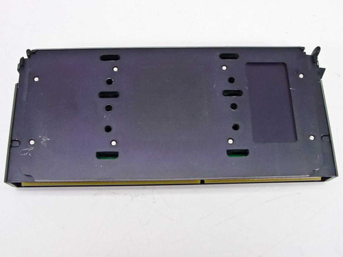 Intel Pentium II SL2U4 80523PY350512PE — bottom view showing Slot 1 edge connector and cartridge mounting holes