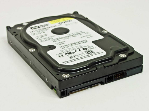 Western Digital WD800JD 80GB SATA hard drive — top view showing WD800 label and SATA data and power connectors