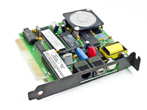 Best Data Products Smart Modem 1200B 8-bit ISA internal modem card — front view showing Rockwell chipset, RJ-11 phone jack, speaker, and ISA edge connector