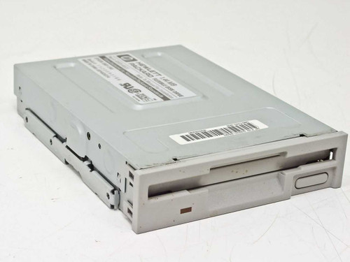 HP D2035-60121 1.44MB 3.5-inch floppy disk drive – front and top view showing faceplate and media slot