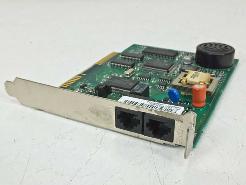US Robotics Sportster 0460 ISA fax modem card front angle view showing two RJ-11 ports and ISA edge connector