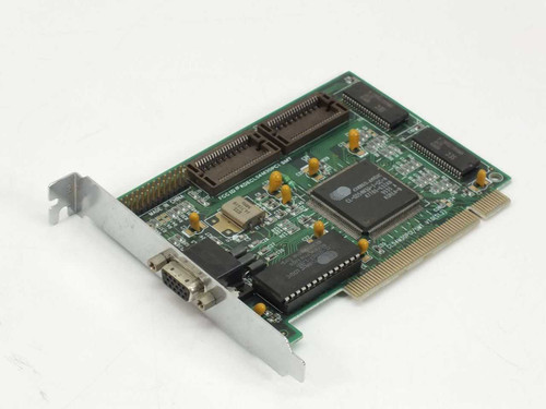 Cirrus Logic CL54M30PCI SMT PCI VGA video card – angled front view showing 15-pin VGA output bracket and PCB components