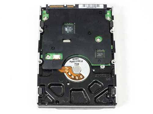 Samsung HD160JJ/P hard drive — bottom PCB view showing controller board and Nidec spindle motor