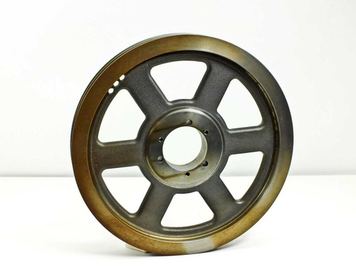 Dodge 455601 cast iron 2-groove V-belt sheave — face view showing spoke construction and center hub