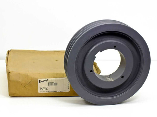 Browning 3R5V103 3-groove Gripbelt split taper sheave shown beside its original Browning cardboard box