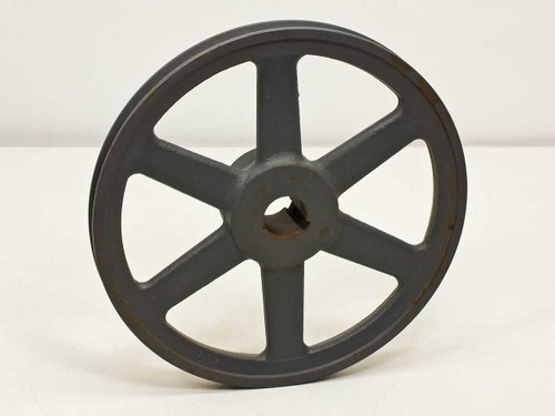 Browning AK89X1 1-groove V-belt sheave front face showing five-spoke cast iron construction