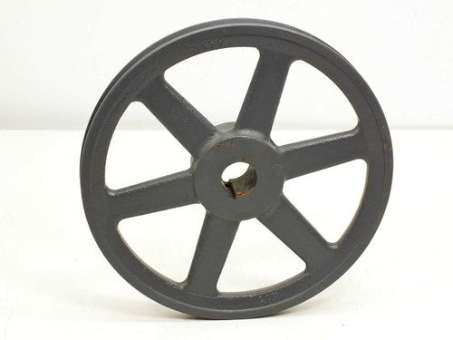 Browning AK89X1 cast iron V-belt sheave front face view showing 6-spoke design and V-groove
