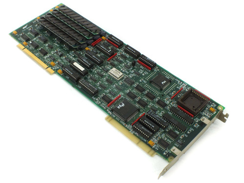 AST Research 202380 386 SX CPU RAM ISA processor board – angled top-side view showing full card with SIMM sockets and Intel chips
