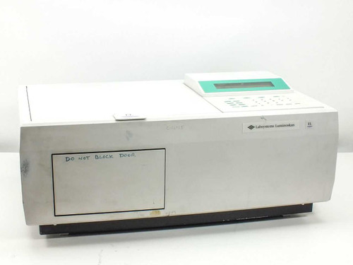 Labsystems Luminoskan EL Type 391A microplate reader front view showing housing and LCD control panel