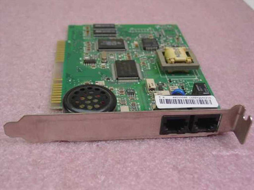 US Robotics USR 00568300 56K ISA fax modem card – angled front view showing component side, RJ-11 ports, and phone connector