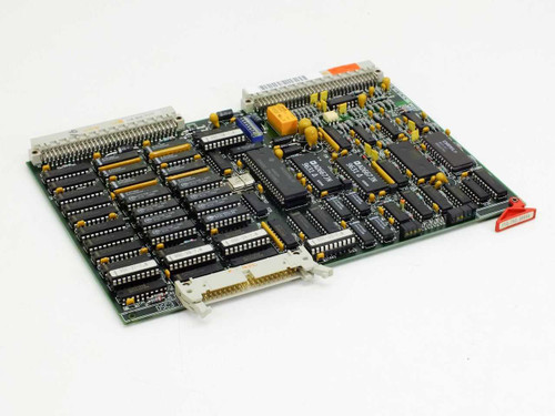 Netstal DSC3 110.240.9864 controller board – opposite angled top view showing full PCB layout with DIP memory ICs and dual edge connectors