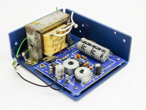 Standard Power SPS 15-15 power supply — top-down view showing transformer, capacitors, and PCB assembly inside blue bracket
