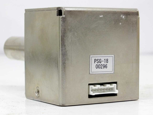 Okano Works PSG-18 Vacuum Pressure Sensor – side panel view showing model label PSG-18 00296 and multi-pin connector
