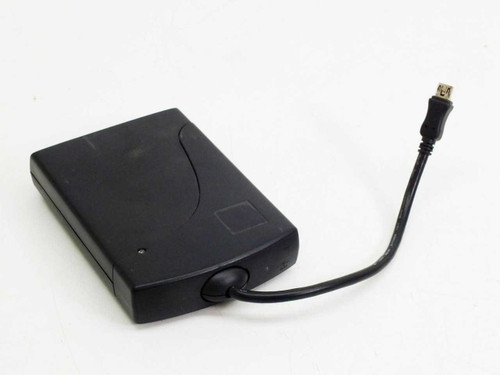 SmartDisk T99860240 card reader – top view showing body and Mini USB cable