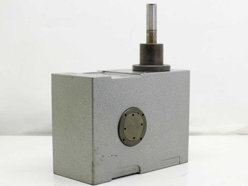 Sandex 10FN Indexing Drive — left-side view showing circular flange face and vertical output shaft