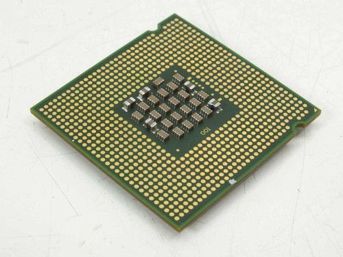 Intel Pentium 4 640 SL8Q6 CPU — bottom view showing LGA775 contact pads and gold pin array