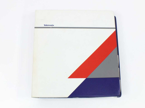 Tektronix TVS600 Series Waveform Analyzers User Manual – front cover of white binder with red, gray, and blue graphic design