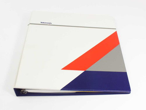 Tektronix VX4730 User Manual — front cover of 3-ring binder with Tektronix logo and geometric color design