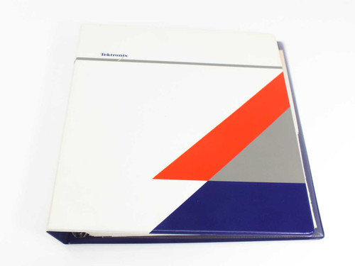 Tektronix VX4730 Operating Manual front cover in blue 3-ring binder with Tektronix logo and geometric design
