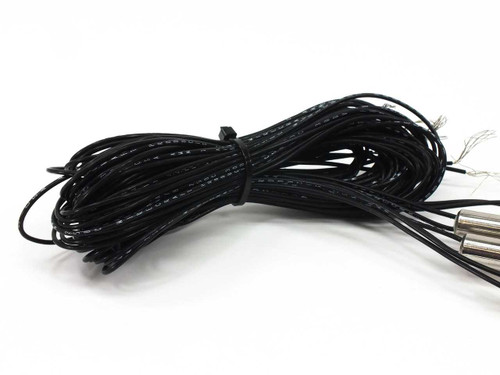 Watlow G10E-15180 FIREROD cartridge heater leads — coiled black braided wire leads from all four heaters