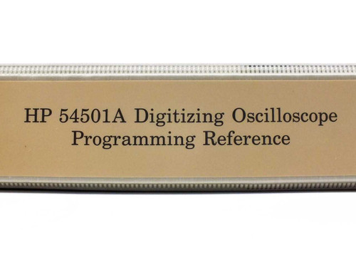 HP 54501A Digitizing Oscilloscope Programming Reference – spine label closeup showing title text