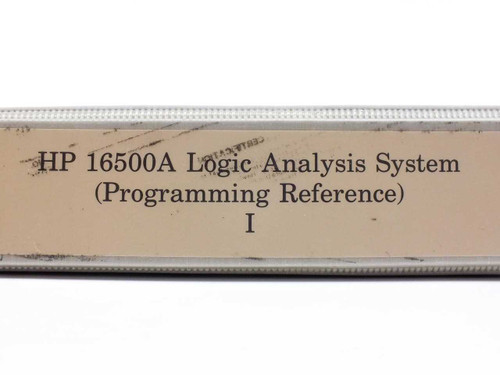 HP 16500A Logic Analysis System Programming Reference Vol I — spine label reading 'HP 16500A Logic Analysis System (Programming Reference) I'