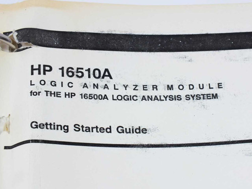 Title page of HP 16510A Logic Analyzer Module Getting Started Guide for the HP 16500A Logic Analysis System, publication number 5954-2672