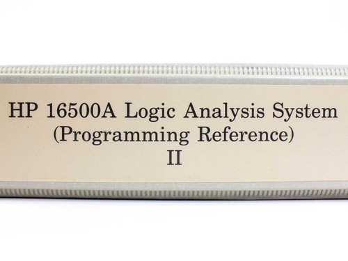 HP 16500A Logic Analysis System Programming Reference II – spine label showing title and volume number