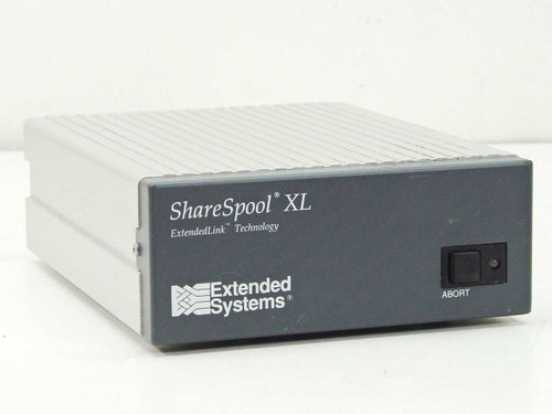 Extended Systems ESI-2249A ShareSpool XL print buffer — front panel showing brand logo and ABORT button