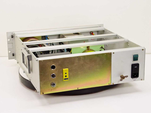 Riber Cryovalve Power Supply rear panel view showing multi-pin circular connectors, IEC power inlet labeled SECTEUR 220VAc, and green power switch