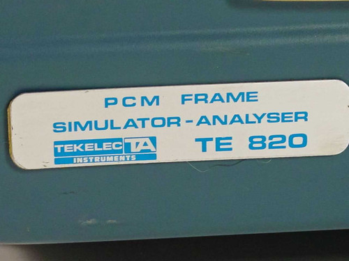 Tekelec Instruments TE820B PCM Frame Simulator/Analyser 110/220v- No Power As Is