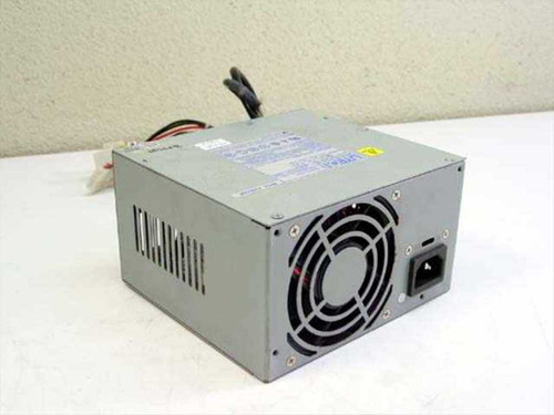 Packard Bell 190083 Lite-On PA-4151-9B1 150W AT power supply — front/right three-quarter view showing AC inlet and cooling fan