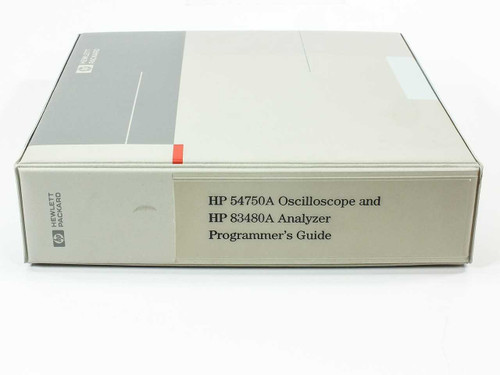 HP 83480A 54750A Programmer's Guide — spine label reading HP 54750A Oscilloscope and HP 83480A Analyzer Programmer's Guide