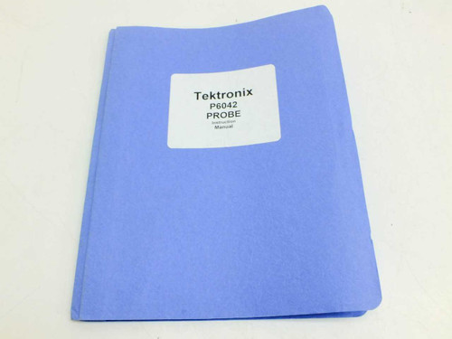 Tektronix P6042 Probe Instruction Manual — blue cover with title label showing Tektronix P6042 Probe Instruction Manual