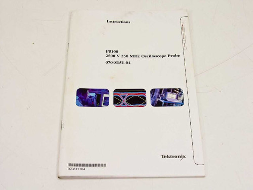 Tektronix Instruction manual P5100 2500 V 250 MHz