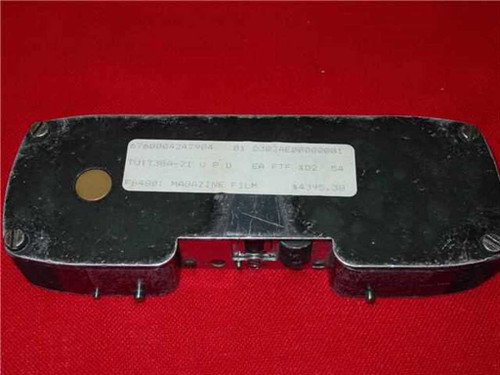 Photo-Sonics LB-40A Film Magazine underside with US Government stock label showing part number and cost