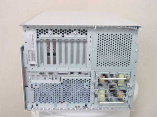 HP NetServer LH3r rear panel view showing PCI expansion slots, power supply, and cooling fans