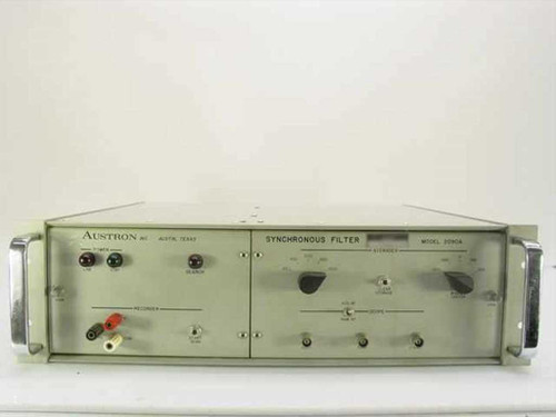Austron 2090A Synchronous Filter – straight-on front panel view showing Power, Search, Recorder, and Averager sections