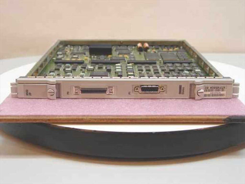 Nortel NTFN58GA HSSI FP Card – faceplate edge view showing HSSI SCSI-style port and DB9 connector