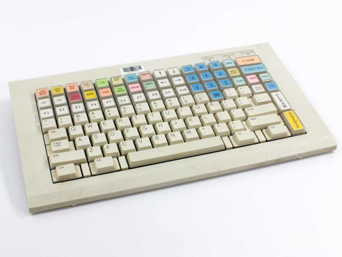 Preh Commander PC-POS-JUN 90314-000 POS keyboard – angled front view showing color-coded programmable keys