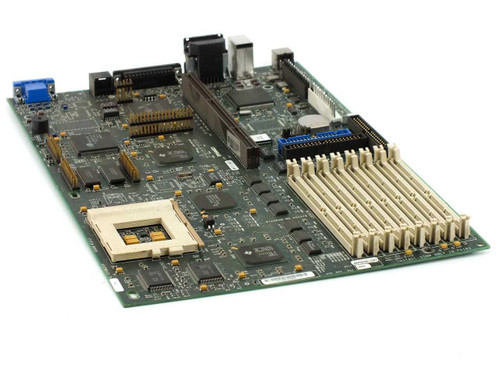 Compaq 247382-001 Deskpro 4000 system board – alternate angled view showing expansion slots, IDE connectors, and onboard chipset ICs