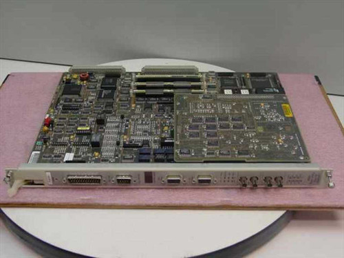 SynOptics LattisNet 3517SA Token Ring NMM module board – full top view showing PCB components and front panel bracket