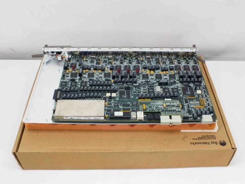Bay Networks 5575A-F Token Ring Cluster Host Module — top-down view of full PCB showing dense component population with memory, logic ICs, and sub-board assembly