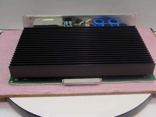 SynOptics LattisNet 3002 Power Supply rear view showing large black aluminum fin heatsink array and multi-pin edge connector for chassis installation