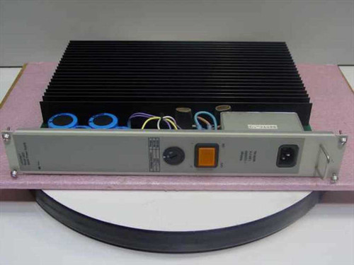 SynOptics LattisNet Model 3002 460W Power Supply front panel view showing orange power switch, IEC AC inlet, status indicator, and large finned heatsink