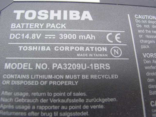 Toshiba PA3209U-1BRS Satellite 1110 LI-Ion 14.8 V 3900mAh Laptop Battery