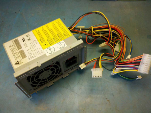 HP 0950-3426 Delta DPS-110MB-1 110W ATX power supply – front and side view with output cable harness spread out