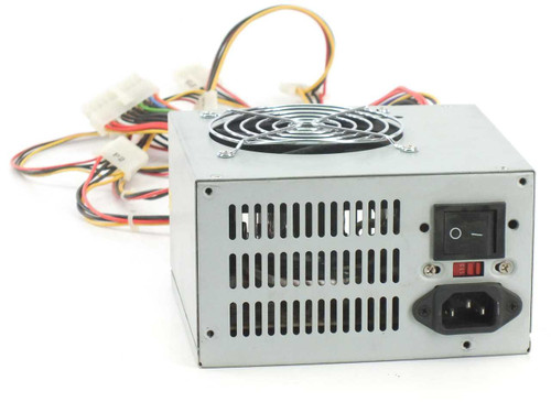 Hipro HP-250ATXA6 235W ATX power supply – rear panel showing IEC C14 inlet, power switch, and voltage selector